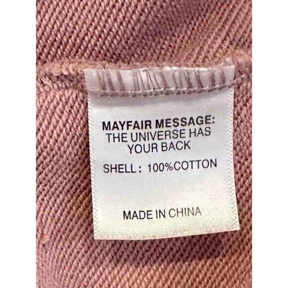 The Mayfair Group Self Love Club Cotton Crewneck Sweatshirt Pink One Size EUC!! - Picture 8 of 8